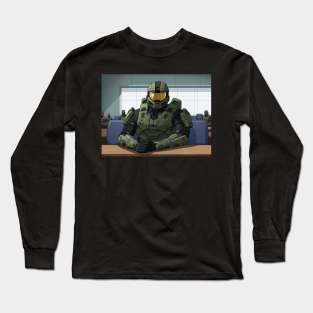 Master Chief Sitting At A Table Long Sleeve T-Shirt